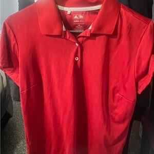 Adidas Women's Red Polo Shirt